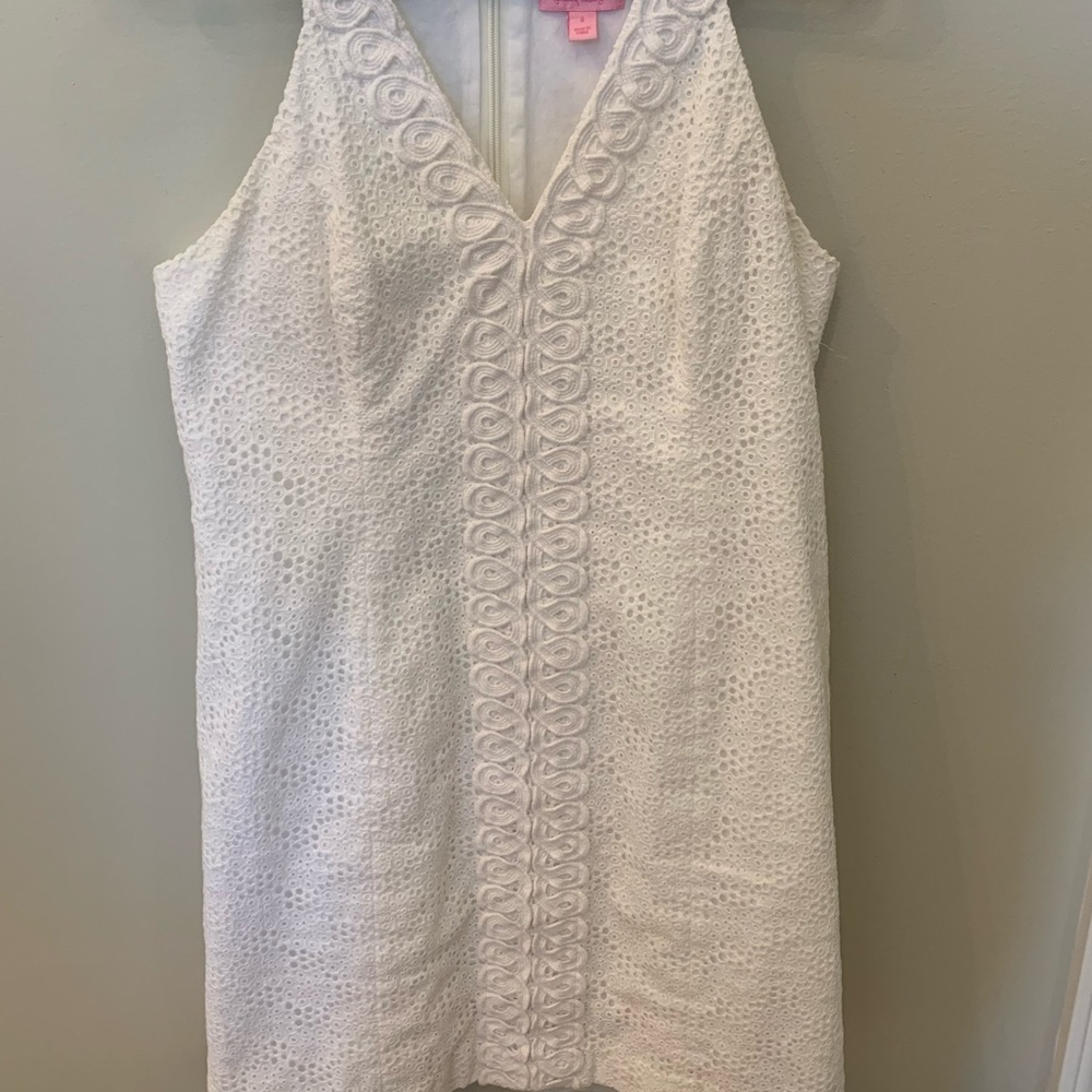 Lilly Pulitzer Lynn Shift Dress- Resort White Pop the Bubbly